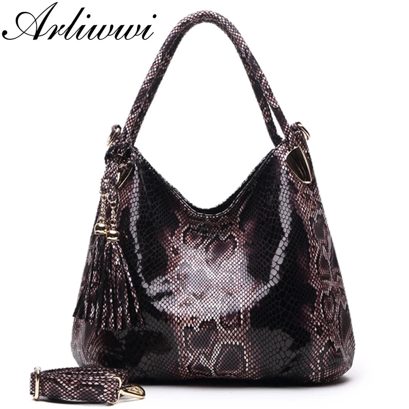 Fashion Snake Pattern Large Capacity Bag