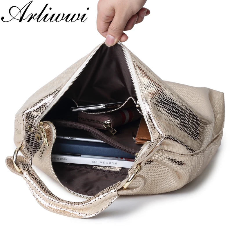 Leather Large Shoulder Handbag