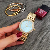 Woman's Luxury Rhinestone Silver Watch