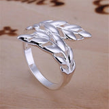 Retro Charm Feather Ring - Fashion Silver Jewelry