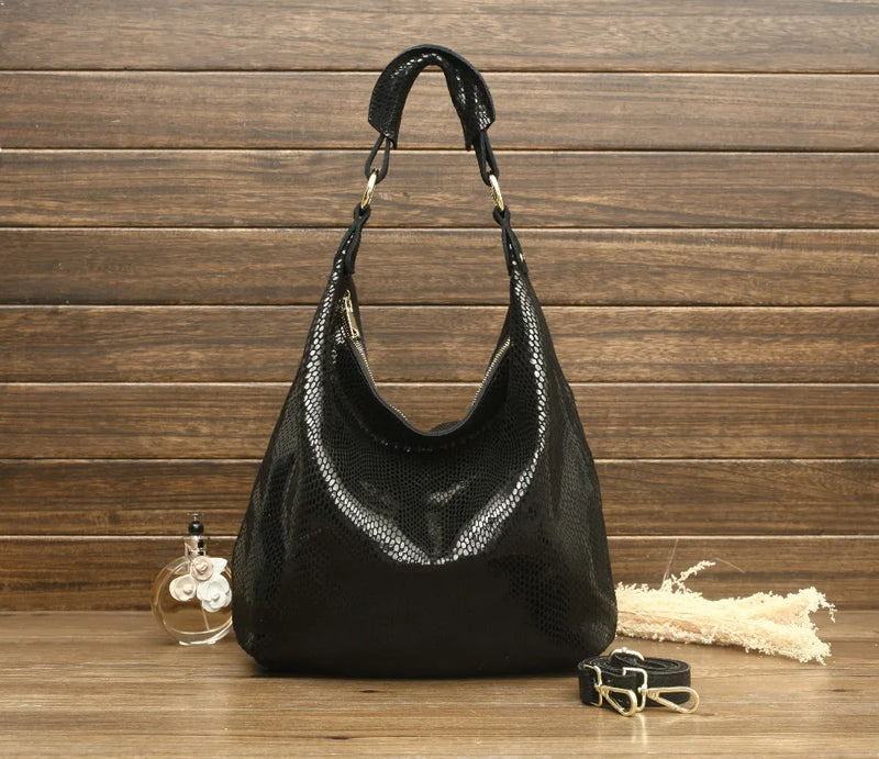 Leather Large Shoulder Handbag