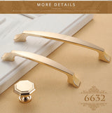 Champagne Gold Door Zinc Alloy Cabinet Handles