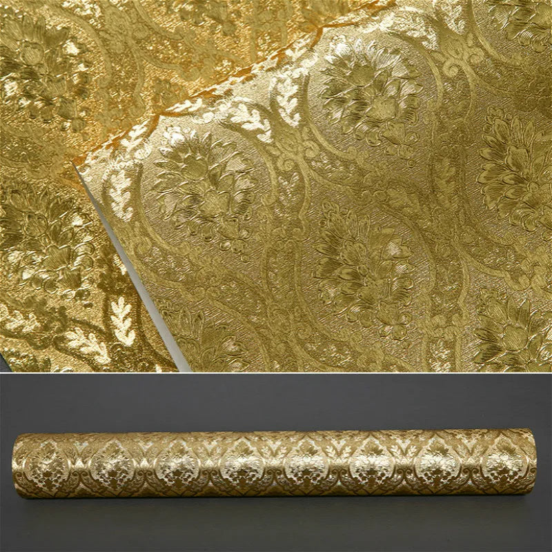 Luxury Classic Gold Wallpaper or Cupboard Liner Roll