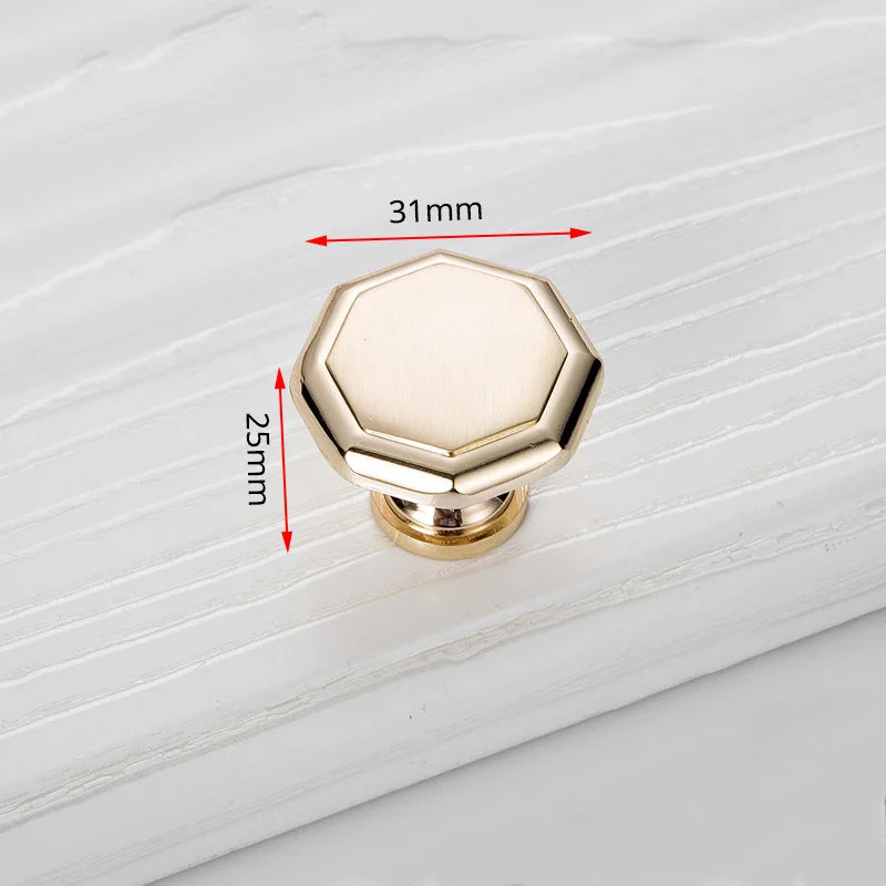 Champagne Gold Door Zinc Alloy Cabinet Handles