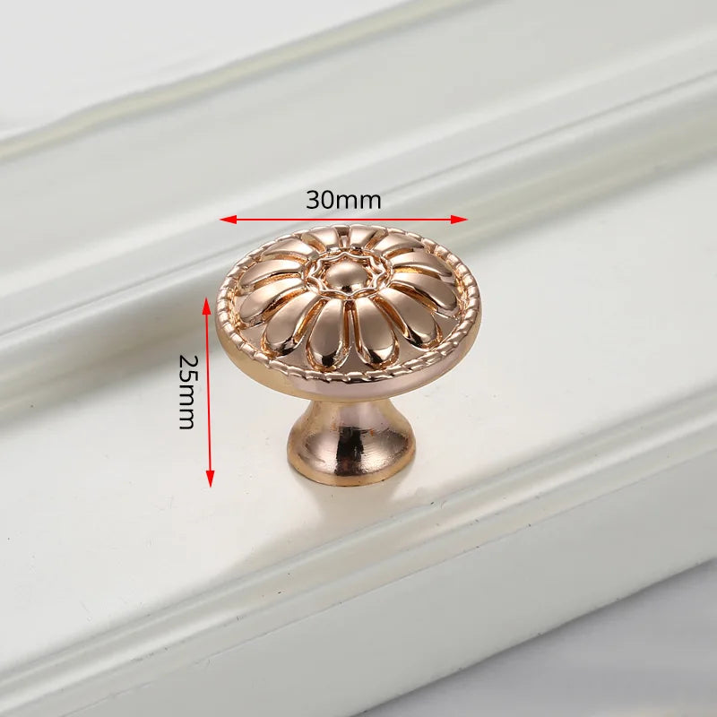 Champagne Gold Door Zinc Alloy Cabinet Handles