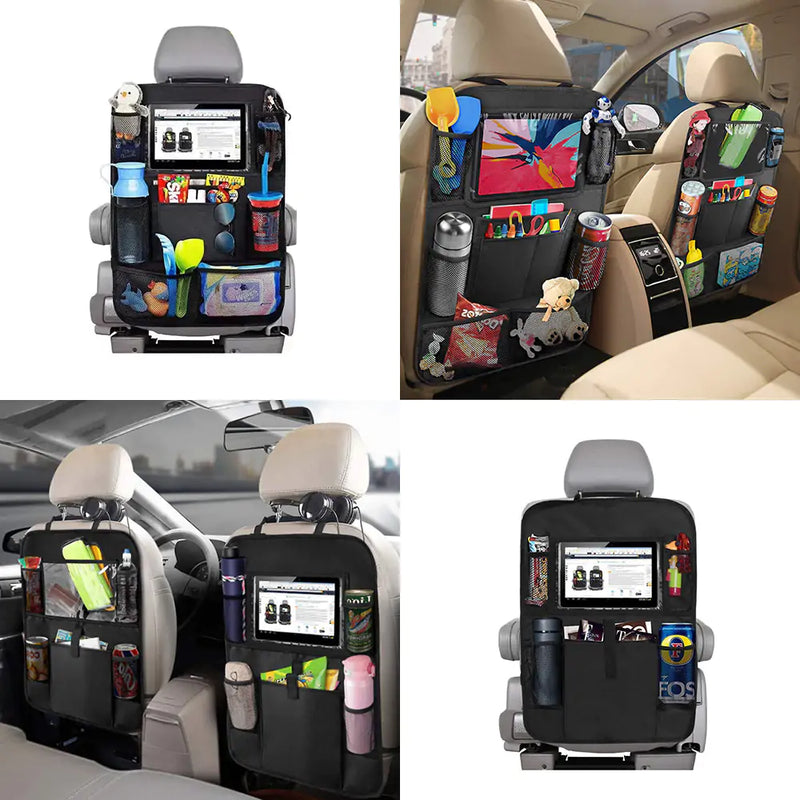 Backseat Car Organizer with Touch Screen Tablet Holder