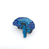 Medical Blue & White Brain Enamel Brooch – Custom Alloy Bag Pin Accessories