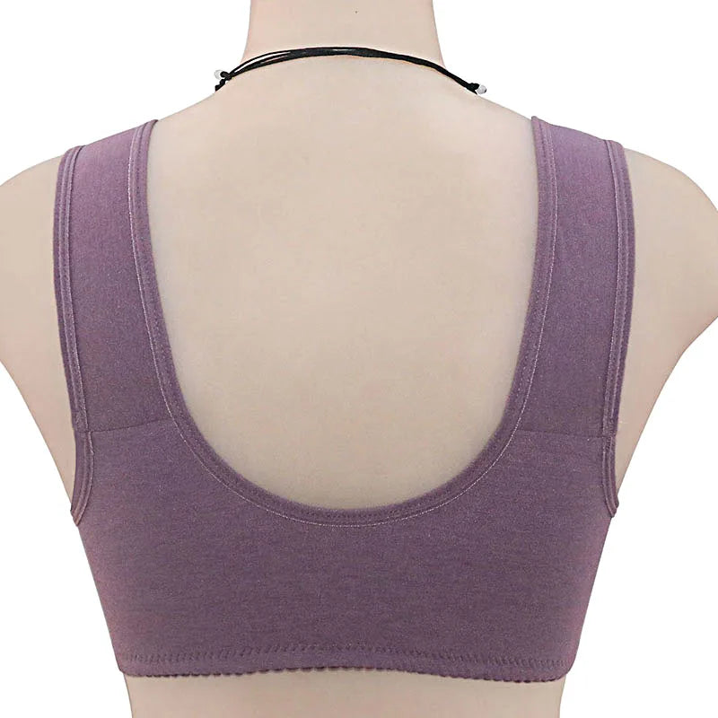 Cotton Wire Free Front Closure Bralette