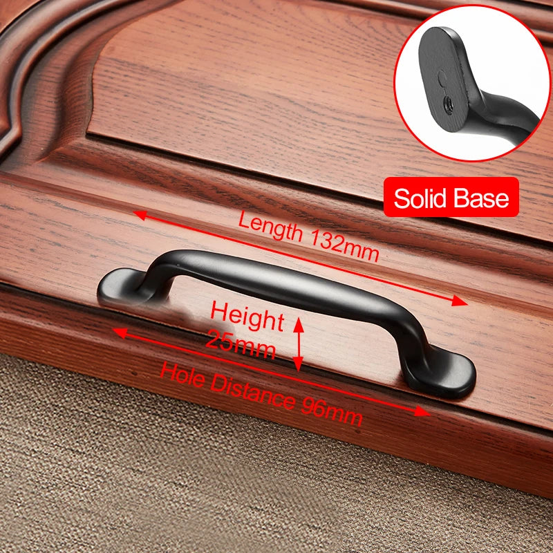 Zinc Alloy Black Cabinet Handles