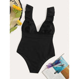 One Piece Ruffle Monokini Swimsuit