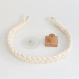 Nail-Free Rope and Wood Hook Paper or Hand Towel Holder