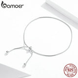 925 Sterling Silver Adjustable Snake Charm Anklet