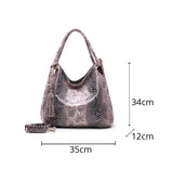 Fashion Snake Pattern Large Capacity Bag