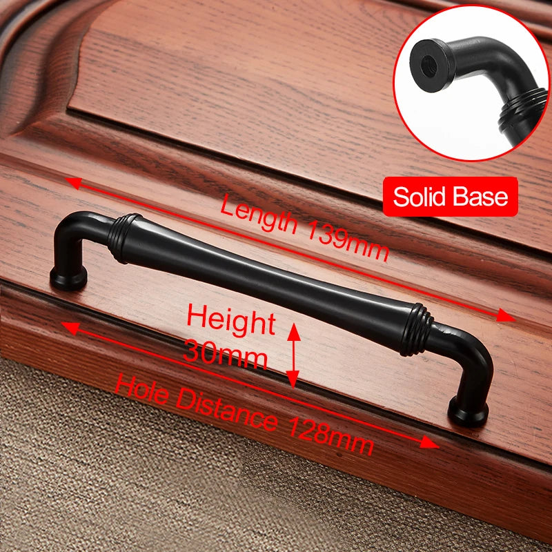 Zinc Alloy Black Cabinet Handles