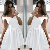 Off Shoulder Short Sleeve Mini Dress