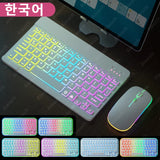 Rainbow RGB Backlit Wireless Keyboard and Mouse Set for Tablet, iPad, and Smartphone