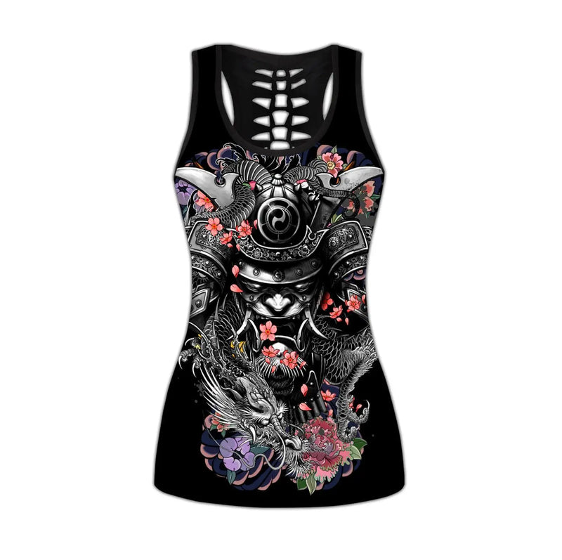 Samurai and Dragon Tattoo Leggings & Tank top