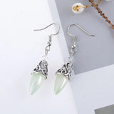 Indian Spiral Lotus Flower Surya Leaf Heart Earrings - Hoop Earrings