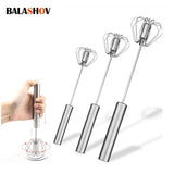 Stainless Steel Semi-Automatic Egg Beater