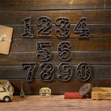 Industrial Cast Iron House Numbers