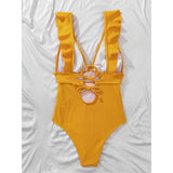 One Piece Ruffle Monokini Swimsuit