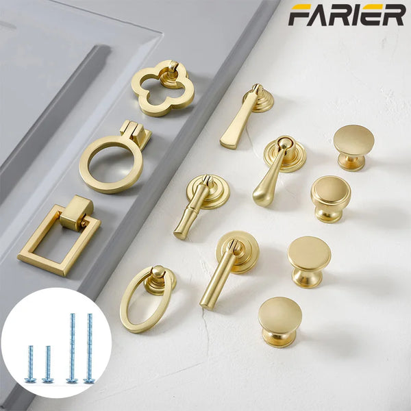 Gold Cabinet Pulls - Solid Zinc Alloy