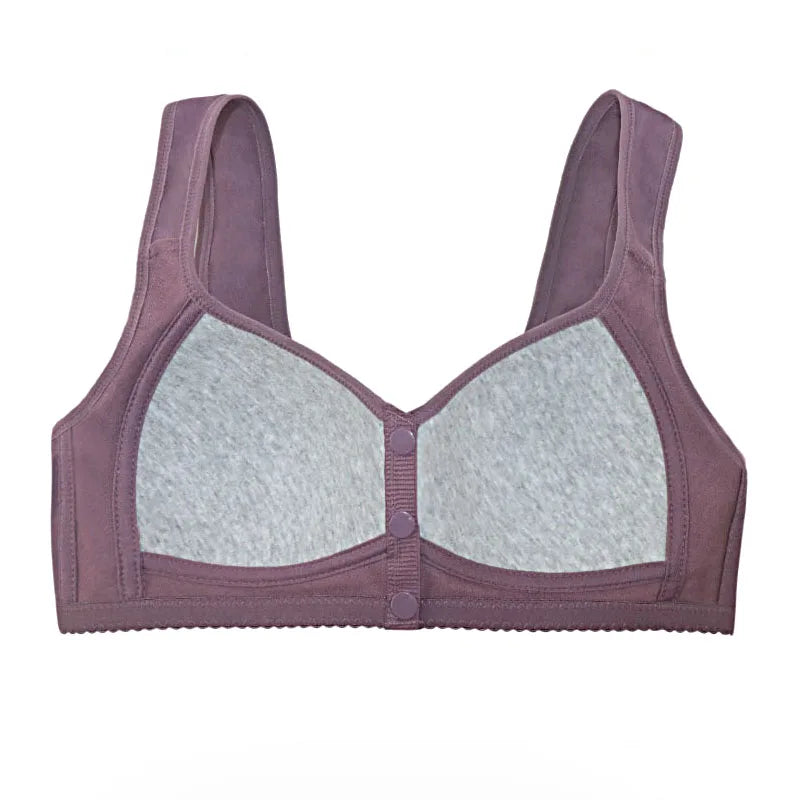 Cotton Wire Free Front Closure Bralette