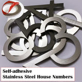 60mm Stainless Steel Self-Adhesive House Number Stickers