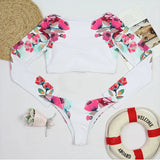 Long Sleeve Push Up Two Piece Bandeau Bikini