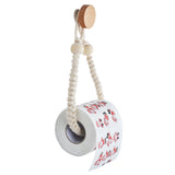 Nail-Free Rope and Wood Hook Paper or Hand Towel Holder