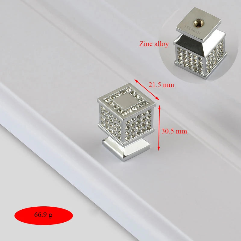 Modern Crystal Cabinet Drawer Handle