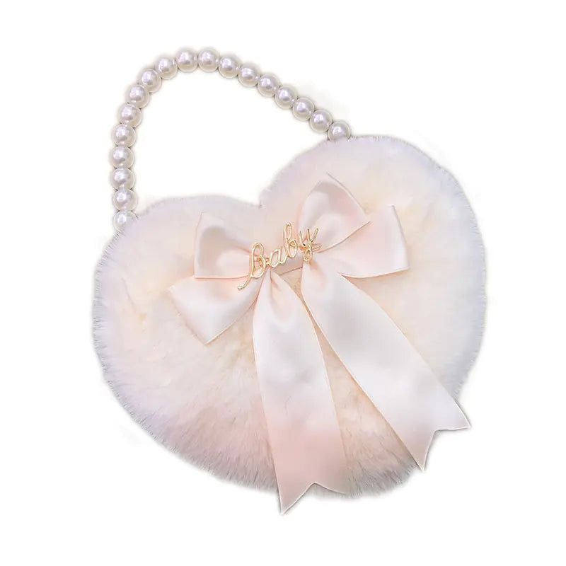 Coquette Plush Heart Handbag