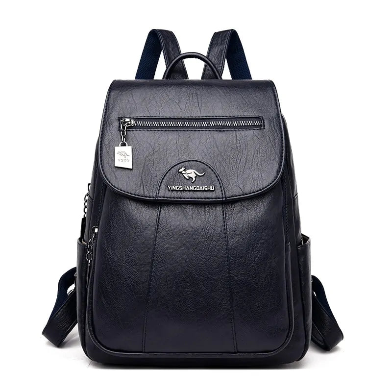 Vintage Charm Leather Backpack