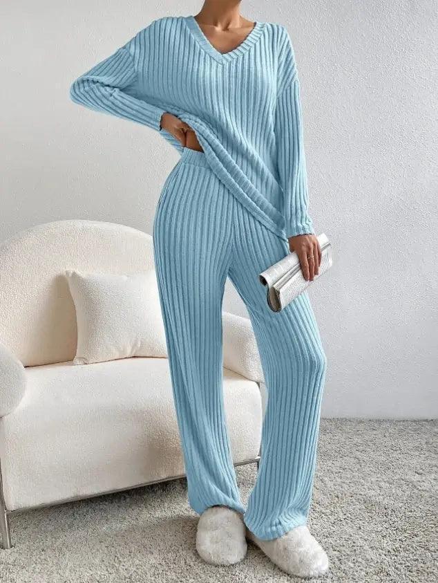 Casual 2-Piece Autumn Loungewear Set - The Next Door Neighbor 