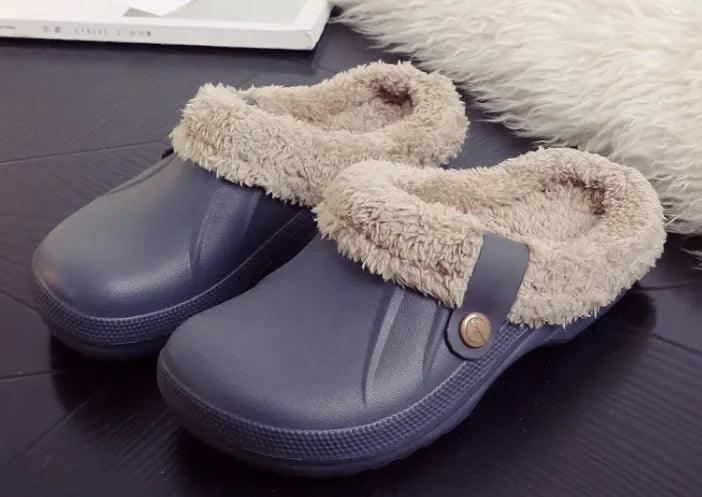 Waterproof cotton slippers women winter platform