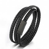 Classic Hand Woven Multi-Layered Leather Bracelet - The Next Door Neighbor 