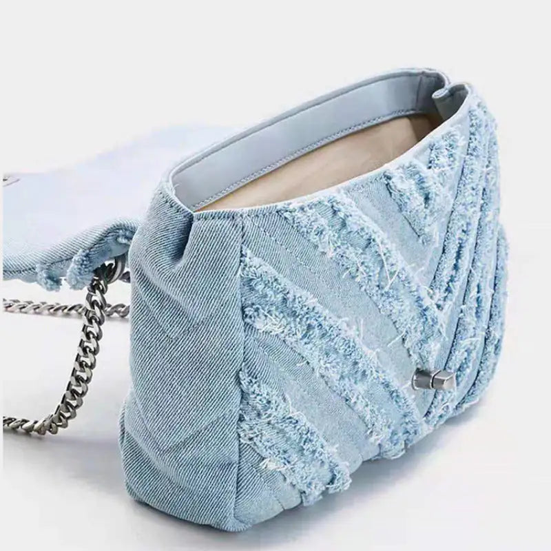 Denim Chain Bag - The Next Door Neighbor 