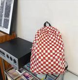 Checkered School Backpack