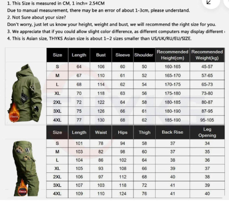 Tactical Outdoor Winter Jacket Set