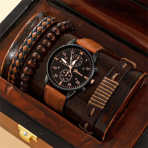 Men's Watch Luxury Bracelet Set - The Next Door Neighbor 