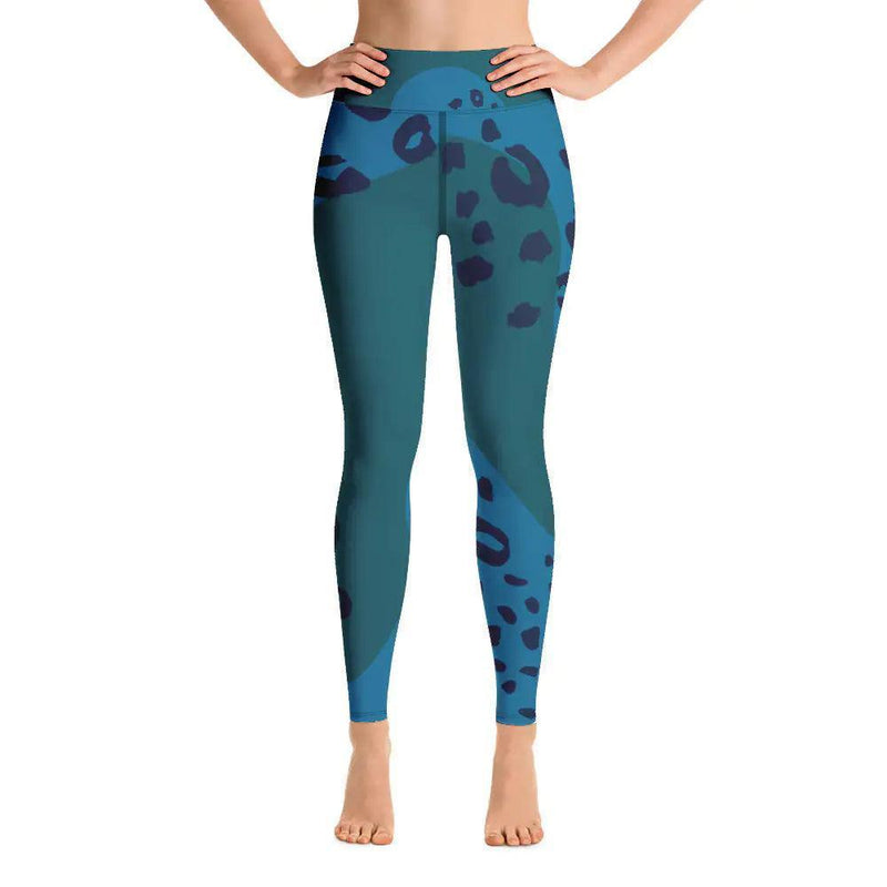 Tropical Seas Leopard Shark Yoga Leggings - The Next Door Neighbor 