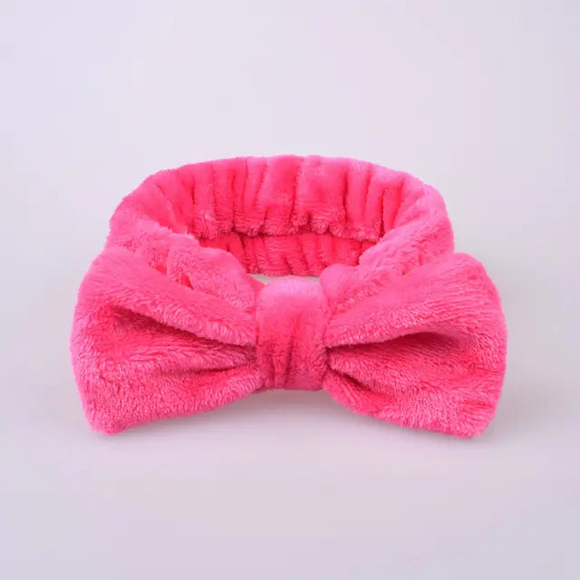 Coral Fleece Soft Bow Headbands - The Next Door Neighbor 