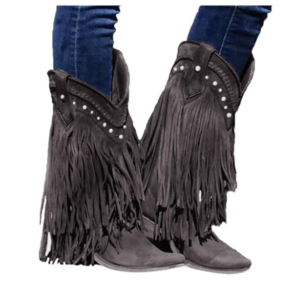 Western Charm Mid-Calf Boots - The Next Door Neighbor 