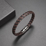 Classic Hand Woven Multi-Layered Leather Bracelet - The Next Door Neighbor 