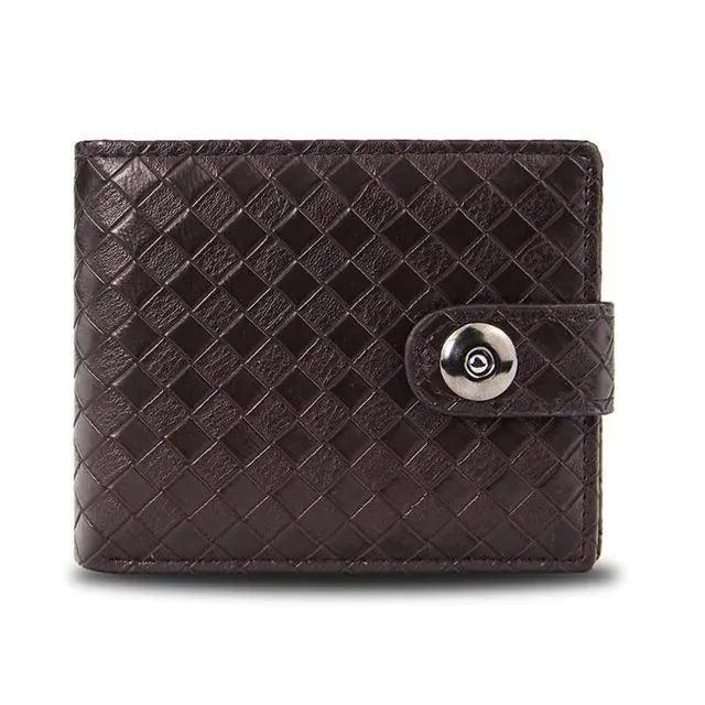 Men's Retro Woven Pattern Leather Wallet - The Next Door Neighbor 