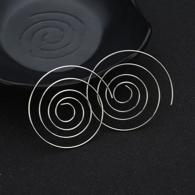 Round Spiral Earrings - The Next Door Neighbor 