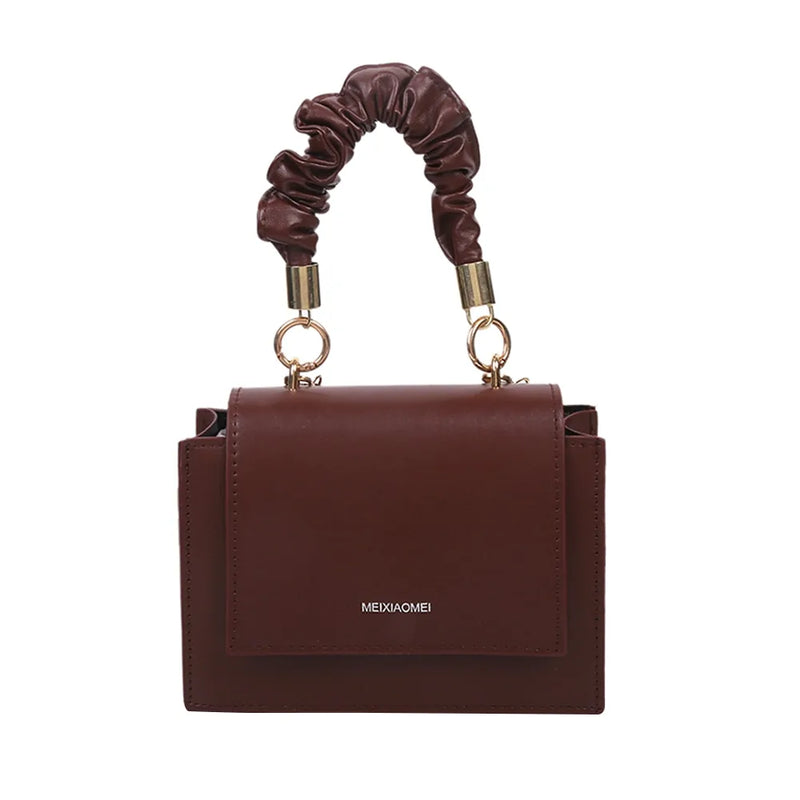 Chic Handle Pleated Handbag - The Next Door Neighbor 