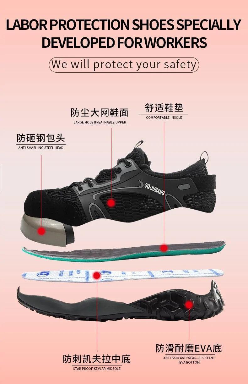 Anti-collision Steel Toe Breathable Safety Shoes - The Next Door Neighbor 