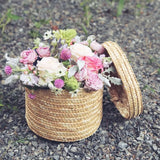 3-Piece Handmade Woven Storage Basket Set with Lids - The Next Door Neighbor 