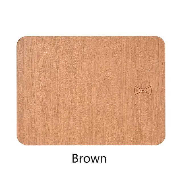 Leather Wood Wireless Charging Mouse Pad - The Next Door Neighbor 